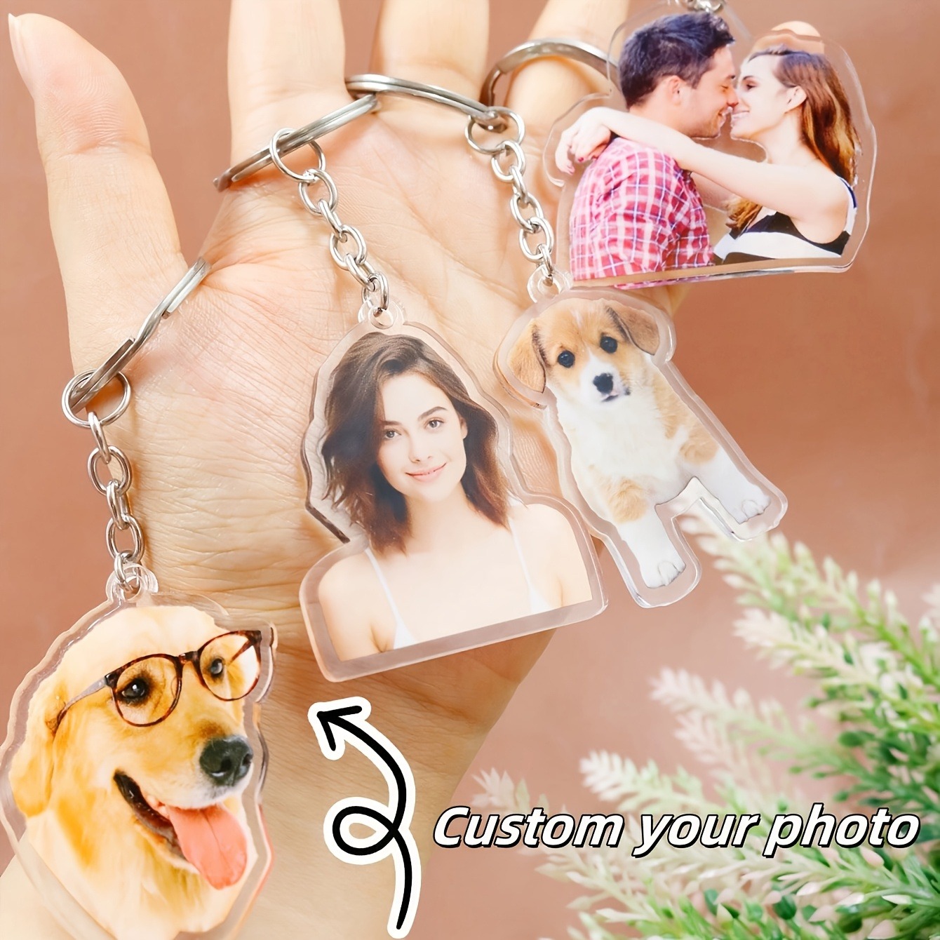Phone Accessories Charms - 1 spersonalizowany brelok akrylowy ze zdjęciem